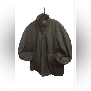 Members only mens winter gray bomber jacket wool blend vintage LT( large/tall)